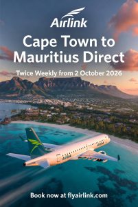Nouveauté : Airlink relie Le Cap à Maurice avec des vols directs deux fois par semaine